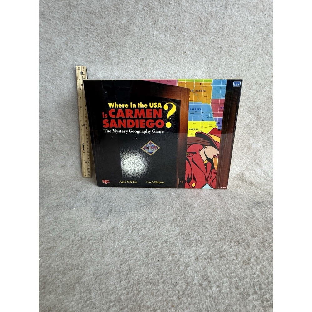 Vtg WHERE IN THE USA IS CARMEN SANDIEGO? University Games Mystery Board Game New